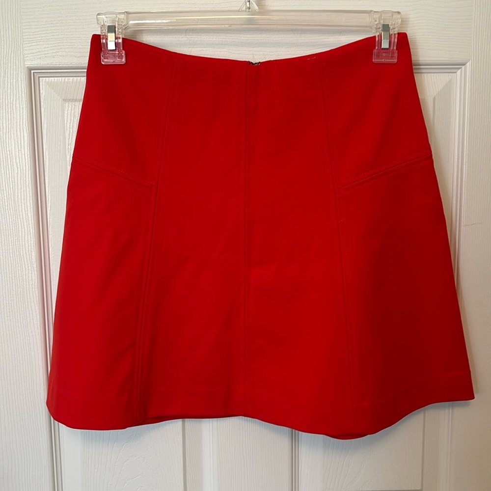 LOFT Red Fully Lined A-Line Mini Skirt Women’s Size 2